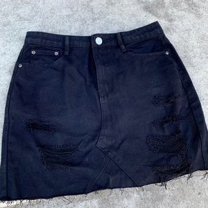 Boohoo denim mini skirt